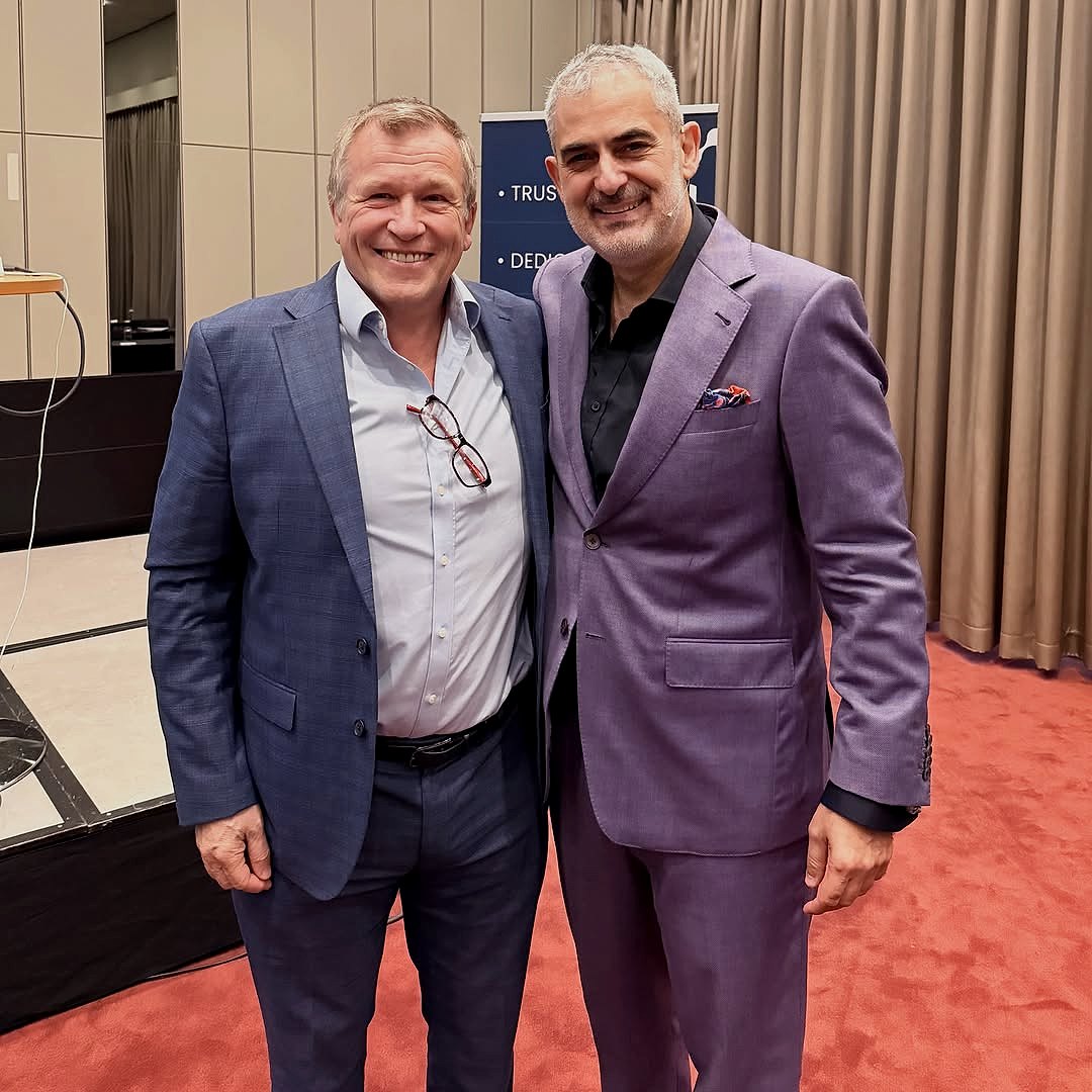 Dr Dinos Kountouras at an international dental conference