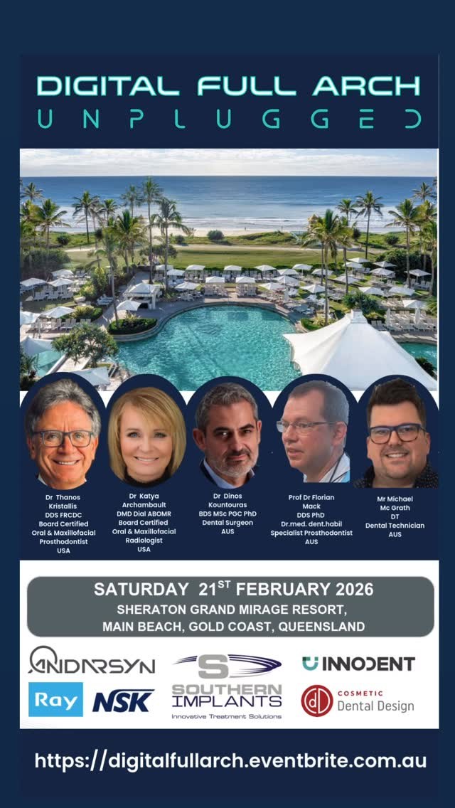 Digital Full Arch Unplugged course event material, Gold Coast